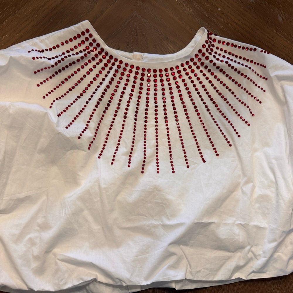 Queen of sparkles bubble top with rhinestones
